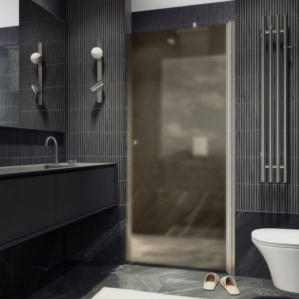 Душевая дверь MaybahGlass MGD-805-5 80см хром матовый